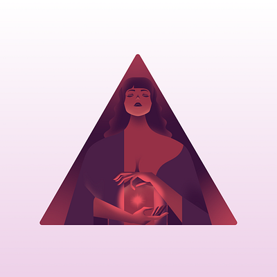 Modern women book cover book illustration design girl illustration magic orange procreate purple witch woman