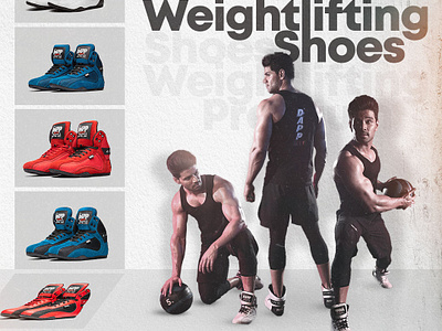 Premium Weightlifting Shoes 3d bold branding design fit fitness freelance graphic design shoes social media texture typography