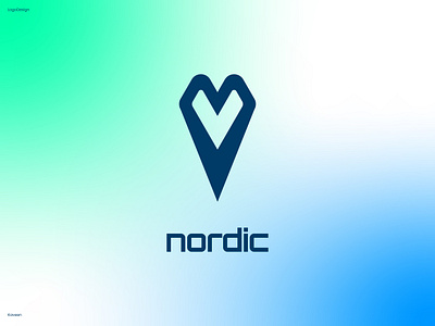 nordic Logo design abstract app brand identity branding classic cool design fashion geometric graphic design logo logo design minimal modern nordic shape tech typo vintage