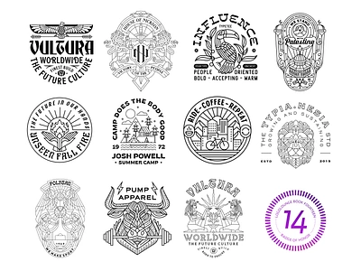 11 Winning Designs - LogoLounge Book 14 apparel badge badge designs branding clothing design geometric graphic design illustration line lineart logo logo design logo designs logodesign logolounge monoline skilline t shirt vector