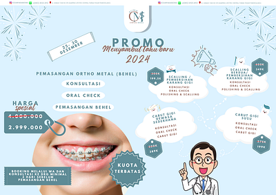 Design promotion Dental clinic animation branding graphic design logo ui