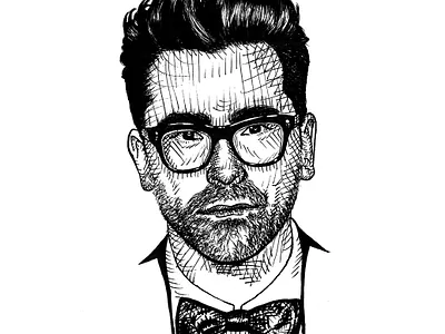 Dan Levy – Ink Illustration crosshatching design graphic design illustration ink ink drawing lgbt lgbtq pen portrait portraits traditional art