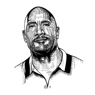 Dwayne 'The Rock' Johnson – Ink crosshatching design dwayne johnson graphic design illustration ink ink drawing ink portrait pen portrait the rock