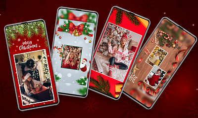 Christmas Photo edit and gift app UI editor app ui mobile application ui photo edit ui