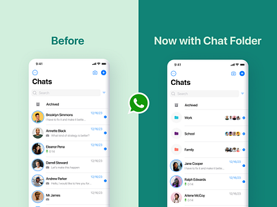 WhatsApp Chat Folder app ui ux whatsapp