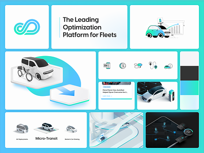 Autofleet branding 🚙 autofleet blue branding collage collection fleet green illustration moodboard