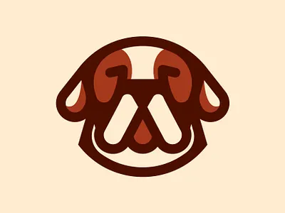 Dog mark branding dog icon logo mark st. bernard