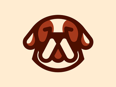 Dog mark branding dog icon logo mark st. bernard