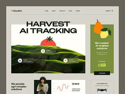Ecultiv Website design interface product service startup ui ux web website