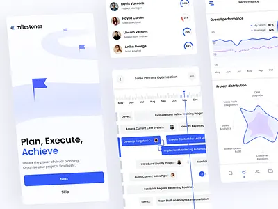 Milestones - App concept app concept dark planner roadmap ui ux