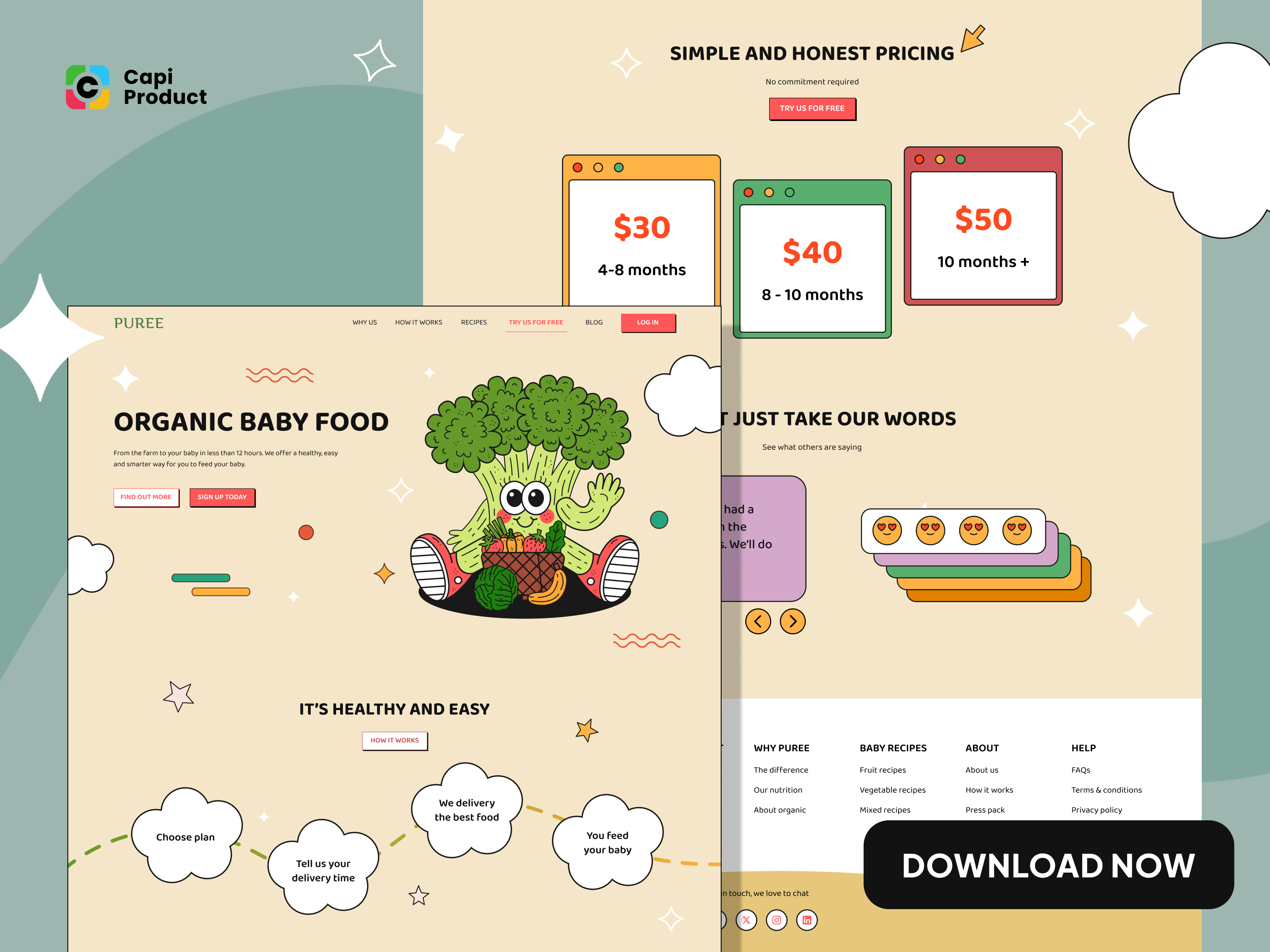 Example of Children Education Website - Retro Style