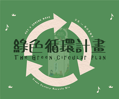 Visual Design/Motion Graphic | Green Cutlery Recycle Bin Project eco friendly event graphic design motion graphics music festival visual design