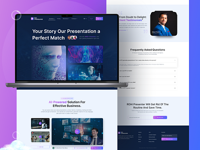 AI Presentation "Pitch Deck AI Website Design" UI/UX Design ai ai presentation app design artificial intelligence branding dashboard home page landingpagedesign minimal mobile applications pitch deck product saas dashboard saasdesign ui uiuxdesign ux website website design