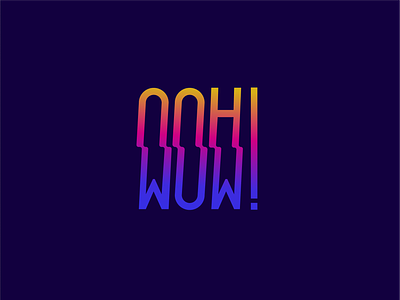 ooh wow agency branding concept digital double meaning exprimart identity letters logo roxana niculescu simple startup wordmark wow
