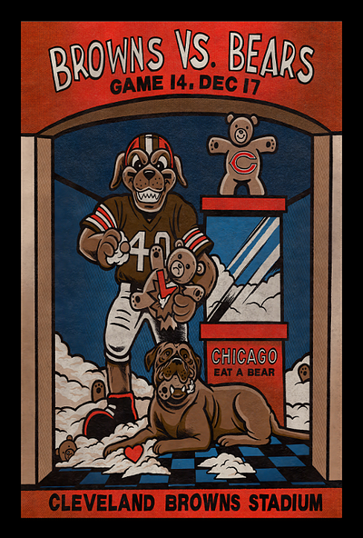 Browns Vs Bears Dec 17 2023 Cleveland Browns Stadium Poster