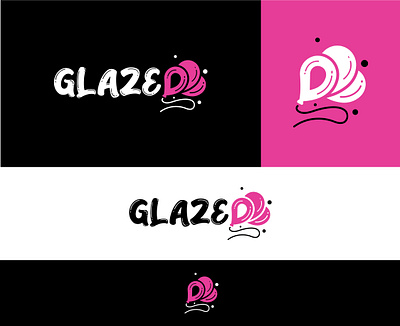 GLAZED branding design flat illustration minimalist logo modern type ui unique vector