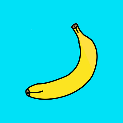 Banana Inception of Creativity: My Debut in Adobe Illustrator branding graphic design logo ui