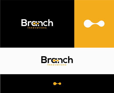 Branch Innovations branding design flat illustration minimalist logo modern type ui unique vector