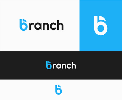 Branch branding design flat illustration minimalist logo modern type ui unique vector