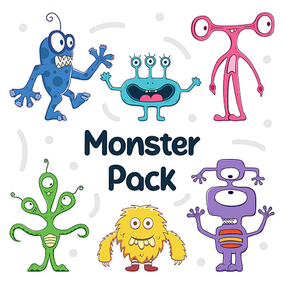 Cartoon Monster Pack 3d branding cartoon design emoticon graphic design icon illustration logo monster ui vector