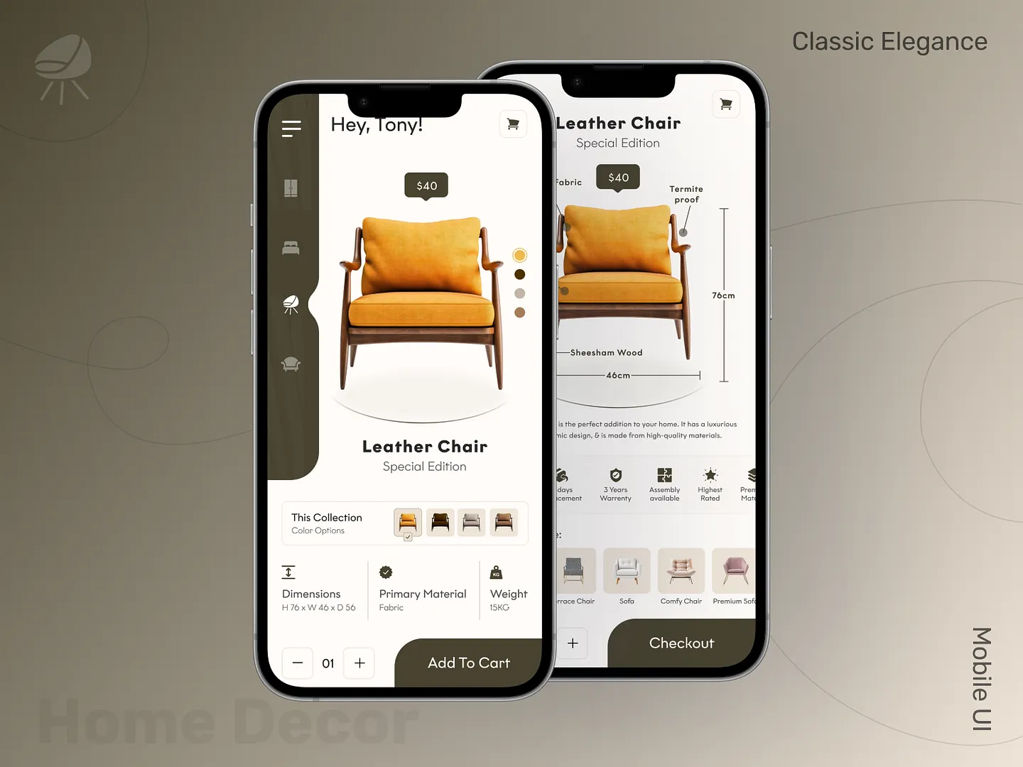 Elegant Home Decor App Design for Seamless Shopping