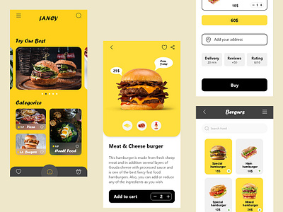 Food delivery app ui