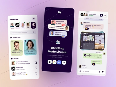 Chat Mobile Application Design app chat communication contact list design friends ios message messenger mobile product design social media social network ui ux