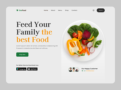 Grocery Store Web UI Design digitalshopping ecommerceui figma food groceryapp groceryshopping hero landingpage mobileappdesign mobiledesign productdesign shoppingapp ui uidesign webappui website websitedesign