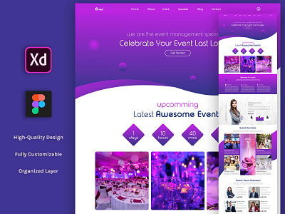 Event | Event management Website Template Design graphic design ui user interface design ux web design web template