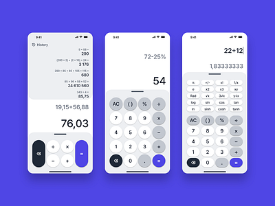 Dynamic Calculator UI: Size Matters! app calculator design handlebars minimal simple ui ui design uidaily
