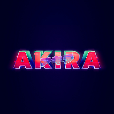 Akira Logo (Revisit) Hahaha... 3d 80s akira anime cyberpunk graphic design logo retrowave scifi synthwave tokyo vintage