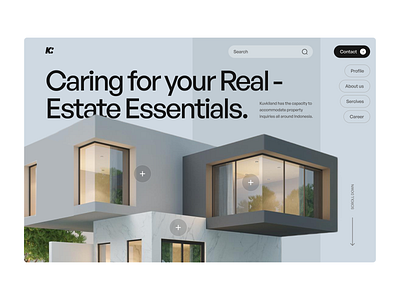 Real Estate Website - Kuvkiland airbnb animation building design hero section house house selling property real estate real estate web ui user interface ux web design website