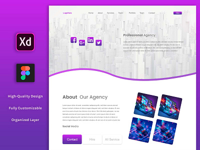 Creative Website Landing Page UI/UX Design graphic design landing page design ui user interface design ux web design