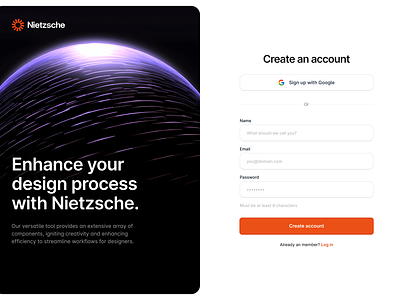 Signup form product design signup signup form