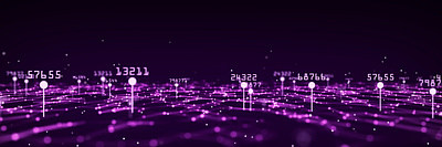 Futuristic digital data transfer concept 3d art binary code cyberspace design digital flow futuristic graphic design hi tech illustration network purple render security transfer violet