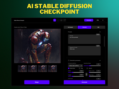 AI STABLE DIFFUSION CHECKPOINT ai website attractive ui ux website design