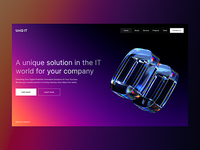 Uniq IT. Website Design Concept | UX/UI agency concept corporate website design interface landing lavv ui user expirience ux uxui web webdesign