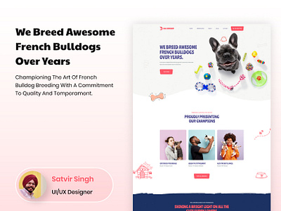 Bull Dogs Breed Website dogwebsite mockup ui ux website