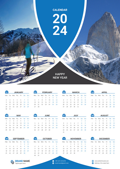 Free Vactor Corporate Calendar Design Template 2030 holiday calendar background best calendar design branding business calendar corporate calendar design graphic design illustration modern calendar
