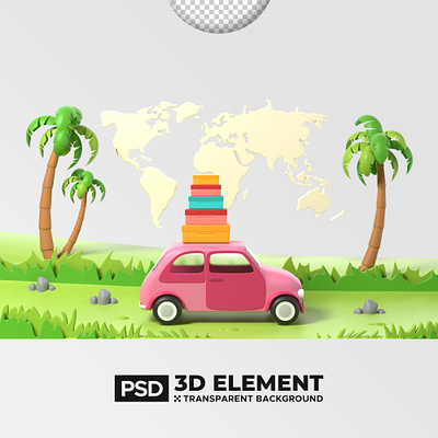 Vocation Items Vol.5 3d 3d object blender branding car cooper design earth emoticon graphic design icon illustration logo psd travelling tree ui vector vocation