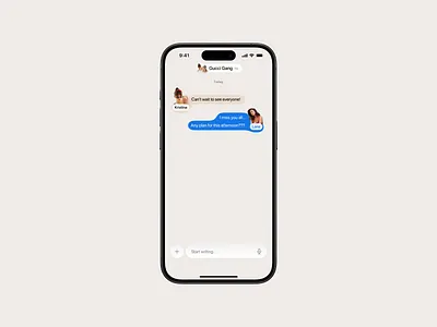 Chat App after effects animation app chat design emoji figma framer gooey iphone message mobile ui