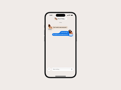 Chat App after effects animation app chat design emoji figma framer gooey iphone message mobile ui