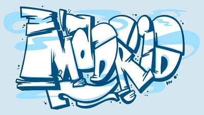 Madrid blue graffiti city graffiti graffitti grafiti illustration letters madrid spain