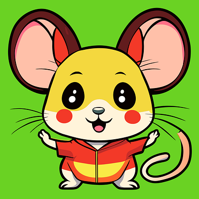 a cute mouse app branding design graphic design illustr illustration logo ui ux vector