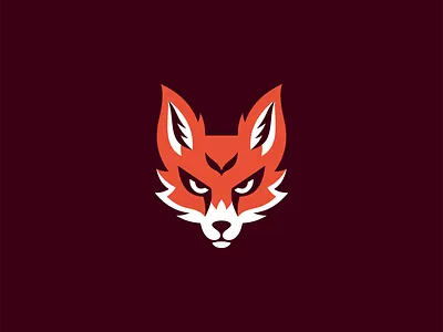Fox Logo amimal branding design emblem face fire flames fox icon identity illustration logo mark mascot orange sports symbol vector vulpine zorro