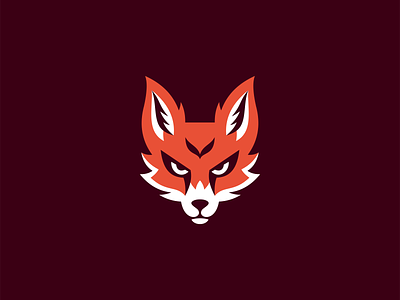 Fox Logo amimal branding design emblem face fire flames fox icon identity illustration logo mark mascot orange sports symbol vector vulpine zorro