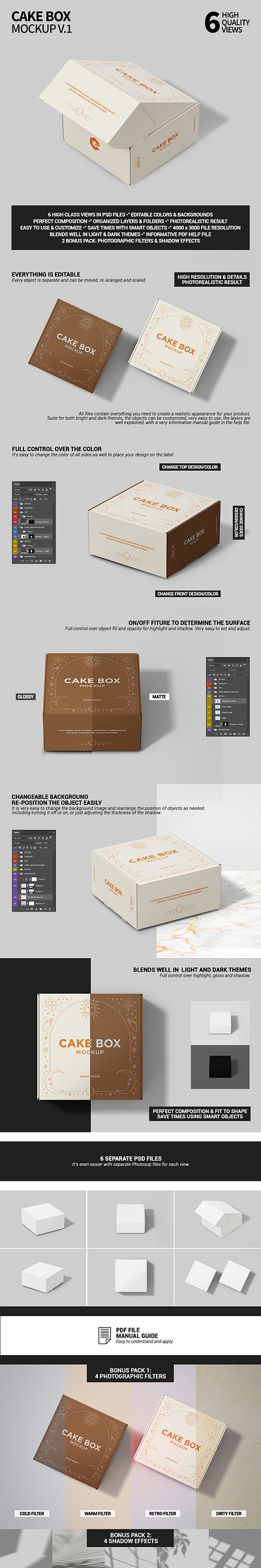 Cake Box Mockup Vol. 01 3d 3dobject 3drender animation box branding cake design emoticon graphic design icon illustration logo mockup motion graphics ui vector