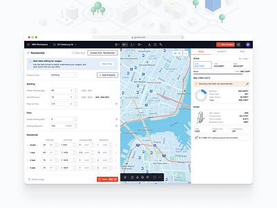 Urban Planning Tool branding map mapping minimal saas tailwind tool ui utility