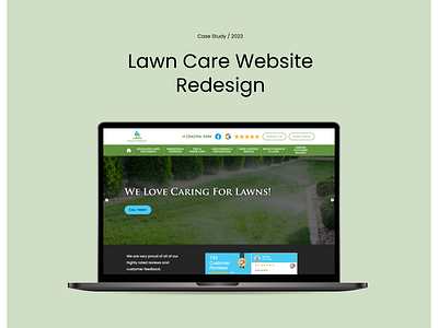 Lawn Care Website Redesign care program figma graphic design green elements landing page lawn treatment lawn treatments specialist seeding web design wordpress design