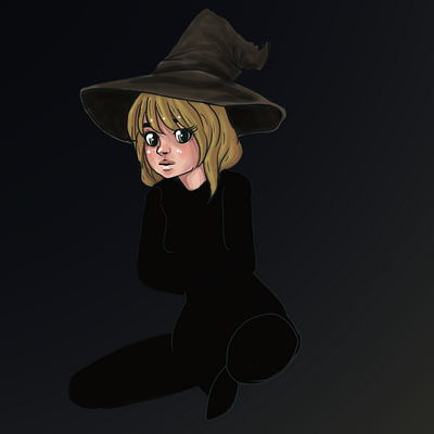 Witch Girl art fresco girl hat illustration magic pixel sketch witch witchy